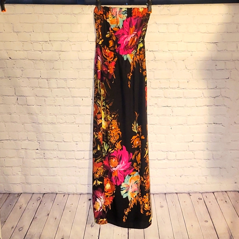 Xhilaration Floral Strapless Dress Jr. XS